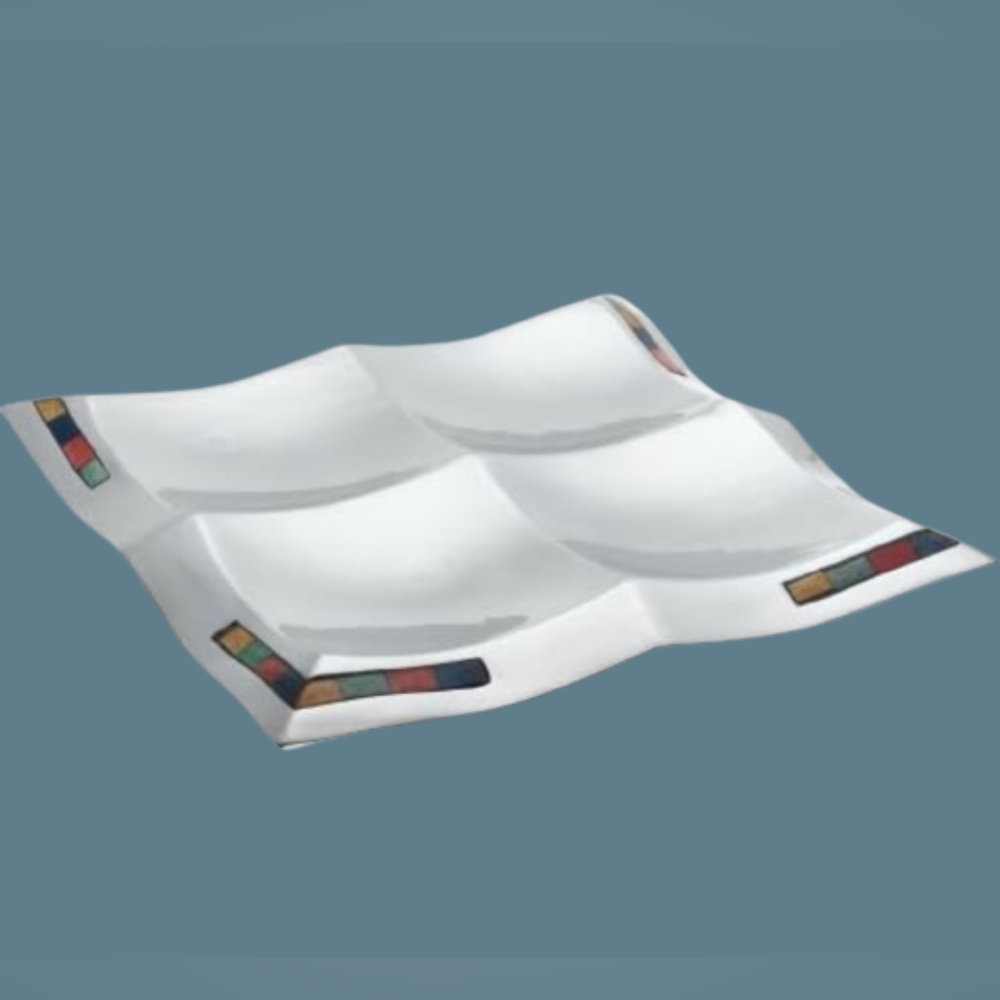 NWOT Mikasa CARNIVAL 4 Section Serving Dish